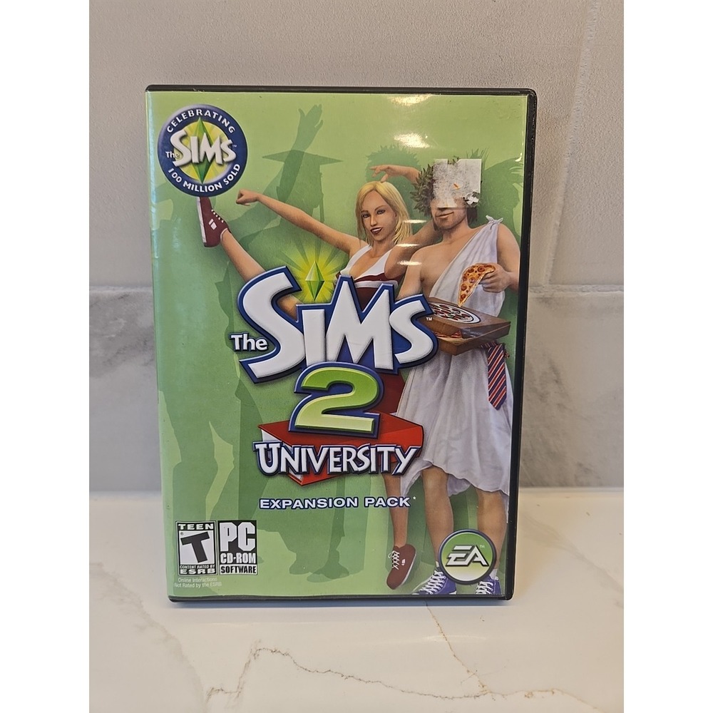Sims 2: University Expansion Pack (PC CD-ROM 2005) Complete w Manual - Free Ship
